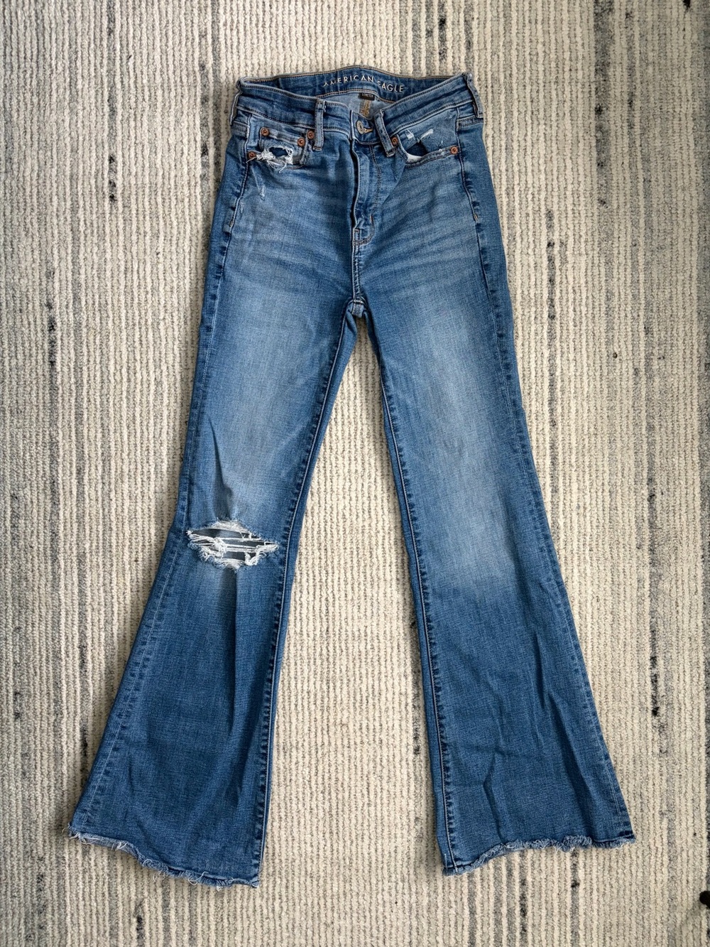 American Eagle Super High Rise Flare Jeans Size 0